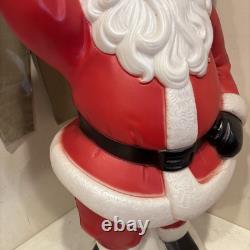 Vintage General Foam Plastics Santa Claus Waving Blow Mold Lighted 40