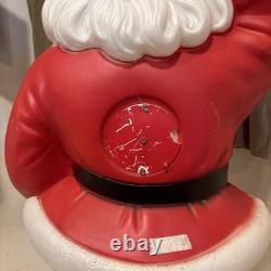 Vintage General Foam Plastics Santa Claus Waving Blow Mold Lighted 40
