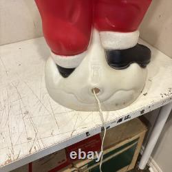 Vintage General Foam Plastics Santa Claus Waving Blow Mold Lighted 40