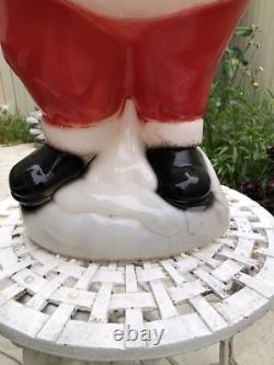 Vintage General Foam Plastics Santa Claus Waving Blow Mold Lighted 40- WORKS