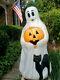 Vintage Ghost Black Cat Pumpkin Blow Mold Halloween Empire Plastic Lighted 34