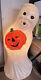Vintage Ghost Holding Pumpkin General Foam Blow Mold Halloween 34 Lighted Cord