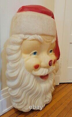 Vintage Giant Empire 33 Christmas Santa Claus Head/face Blow Mold Light Up 1972