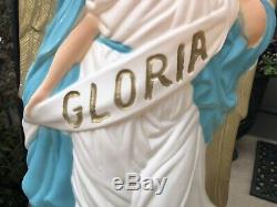 Vintage Gloria Angel Lighted Religious Christmas Blow Mold Lawn Decor by TPI 34