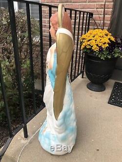 Vintage Gloria Angel Lighted Religious Christmas Blow Mold Lawn Decor by TPI 34
