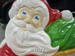 Vintage Grand Venture Santa And Sleigh With Reindeer Blow Mold EXCELLENT COND