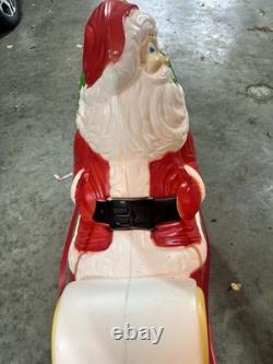 Vintage Grand Venture Santa And Sleigh With Reindeer Blow Mold EXCELLENT COND