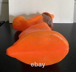 Vintage HALLOWEEN BLOW MOLD Tico WITCH HOLDING Small PUMPKIN 13 Light Up