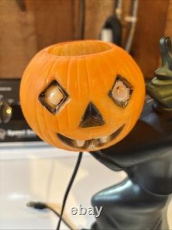 Vintage Halloween Black Witch/Green Face Pumpkin Tico Blow Mold 13 Tall Vintage Halloween Black Witch/Green Face Pumpkin Tico Blow Mold 13 Tall