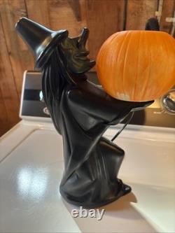 Vintage Halloween Black Witch/Green Face Pumpkin Tico Blow Mold 13 Tall Vintage Halloween Black Witch/Green Face Pumpkin Tico Blow Mold 13 Tall