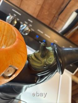 Vintage Halloween Black Witch/Green Face Pumpkin Tico Blow Mold 13 Tall Vintage Halloween Black Witch/Green Face Pumpkin Tico Blow Mold 13 Tall