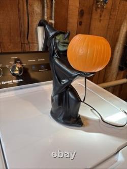 Vintage Halloween Black Witch/Green Face Pumpkin Tico Blow Mold 13 Tall Vintage Halloween Black Witch/Green Face Pumpkin Tico Blow Mold 13 Tall