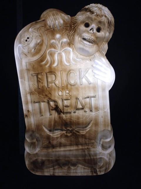 Vintage Halloween Blow Mold General Foam 28-inch Trick Or Treat Tombstone Ghoul