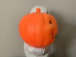Vintage Halloween Blow Mold Ghost Holding Small Pumpkin 13