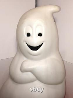 Vintage Halloween Blow Mold Large Ghost on Pumpkin Empire Lighted Yard Decor