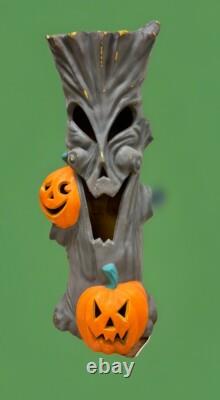 Vintage Halloween Blow Mold Spooky Creepy Tree W Face Light Up W Pumpkins 36 Vintage Halloween Blow Mold Spooky Creepy Tree W Face Light Up W Pumpkins 36