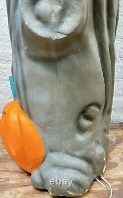 Vintage Halloween Blow Mold Spooky Creepy Tree W Face Light Up W Pumpkins 36 Vintage Halloween Blow Mold Spooky Creepy Tree W Face Light Up W Pumpkins 36