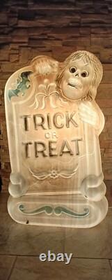 Vintage Halloween Blow Mold Trick Or Treat Tombstone 29 General Foam Plastics Vintage Halloween Blow Mold Trick Or Treat Tombstone 29 General Foam Plastics