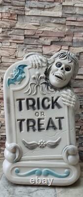 Vintage Halloween Blow Mold Trick Or Treat Tombstone 29 General Foam Plastics Vintage Halloween Blow Mold Trick Or Treat Tombstone 29 General Foam Plastics