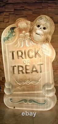 Vintage Halloween Blow Mold Trick Or Treat Tombstone 29 General Foam Plastics Vintage Halloween Blow Mold Trick Or Treat Tombstone 29 General Foam Plastics