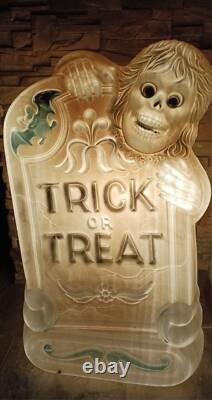 Vintage Halloween Blow Mold Trick Or Treat Tombstone 29 General Foam Plastics Vintage Halloween Blow Mold Trick Or Treat Tombstone 29 General Foam Plastics