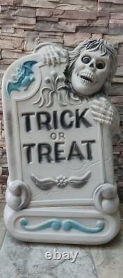 Vintage Halloween Blow Mold Trick Or Treat Tombstone 29 General Foam Plastics Vintage Halloween Blow Mold Trick Or Treat Tombstone 29 General Foam Plastics