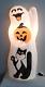 Vintage Halloween Ghost Blow Mold With Black Cat & Pumpkin 34 Tall U. S. A