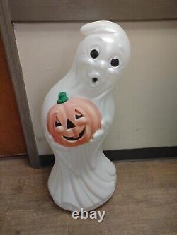 Vintage Halloween Ghost Pumpkin Light Up Blow Mold 34 Porch Home Decor