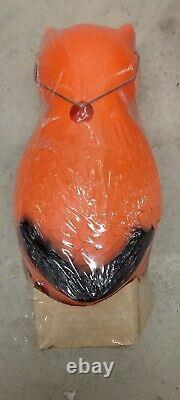 Vintage Halloween Owl Plastic Blow Mold Lantern Decoration Union Products 1996