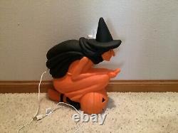 Vintage Halloween Plastic Blowmold Flying Witch Union Don Featherstone Rare