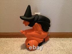 Vintage Halloween Plastic Blowmold Flying Witch Union Don Featherstone Rare