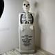 Vintage Halloween Rip Tombstone Skeleton Headstone Blow Mold Empire Works Flaws