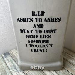 Vintage Halloween RIP Tombstone Skeleton Headstone Blow Mold Empire Works Flaws Vintage Halloween RIP Tombstone Skeleton Headstone Blow Mold Empire Works Flaws