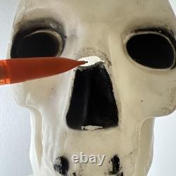 Vintage Halloween RIP Tombstone Skeleton Headstone Blow Mold Empire Works Flaws Vintage Halloween RIP Tombstone Skeleton Headstone Blow Mold Empire Works Flaws