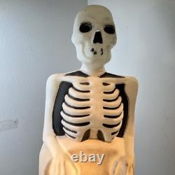 Vintage Halloween RIP Tombstone Skeleton Headstone Blow Mold Empire Works Flaws Vintage Halloween RIP Tombstone Skeleton Headstone Blow Mold Empire Works Flaws
