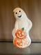 Vintage Happy Ghost With Pumpkins Blow Mold Halloween Yard Decor From 90's