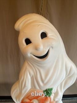 Vintage Happy Ghost With Pumpkins Blow Mold Halloween Yard Decor From 90's Vintage Happy Ghost With Pumpkins Blow Mold Halloween Yard Decor From 90's