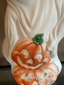 Vintage Happy Ghost With Pumpkins Blow Mold Halloween Yard Decor From 90's Vintage Happy Ghost With Pumpkins Blow Mold Halloween Yard Decor From 90's