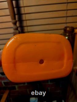 Vintage Haunted House Halloween Orange Black Cat Witch Bat Plastic Blow Mold Vintage Haunted House Halloween Orange Black Cat Witch Bat Plastic Blow Mold