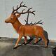 Vintage Large Santa's Best Lighted Reindeer Blow Mold Rare Christmas Retro