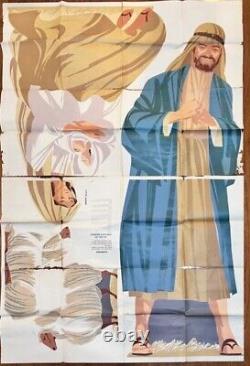 Vintage Life Size Plywood Nativity Scene Cut Out Pattern MCM 1950's Douglas Fir