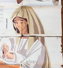 Vintage Life Size Plywood Nativity Scene Cut Out Pattern MCM 1950's Douglas Fir