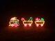 Vintage Light Up Holographic Christmas Train Santa Holiday Outdoor Yard Decor