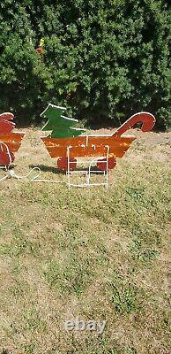 Vintage Light Up Holographic Christmas Train Santa Holiday Outdoor Yard Decor