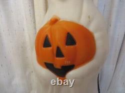 Vintage Lighted Blow Mold Empire Ghost Pumpkin Black Cat 34 Halloween