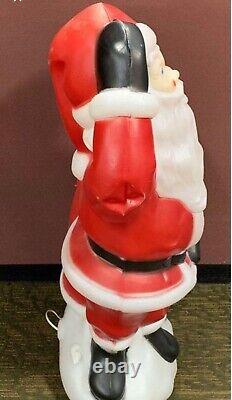 Vintage Mr & Mrs Clause Light Up Blow Mold Christmas Decoration 1978 Empire