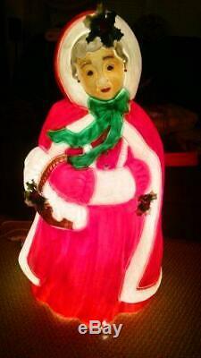 Vintage Mrs. Claus, Santa's Best, 40 Lighted Christmas Blow Mold
