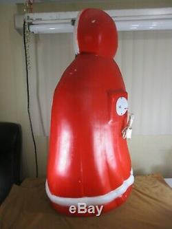 Vintage Mrs. Claus with Holly Lighted Christmas Blow Mold Decor General Foam 40