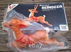 Vintage NEW Reindeer Blow Mold Empire 36 Still In Original Box And Wrap