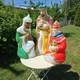 Vintage Nativity Wisemen 3 Kings Blow Mold Set General Foam Plastics